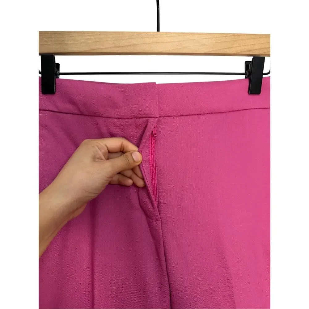 J. Crew‎ Willa Full Length Flare Pant Italian City Wool Blend Trousers Size 4